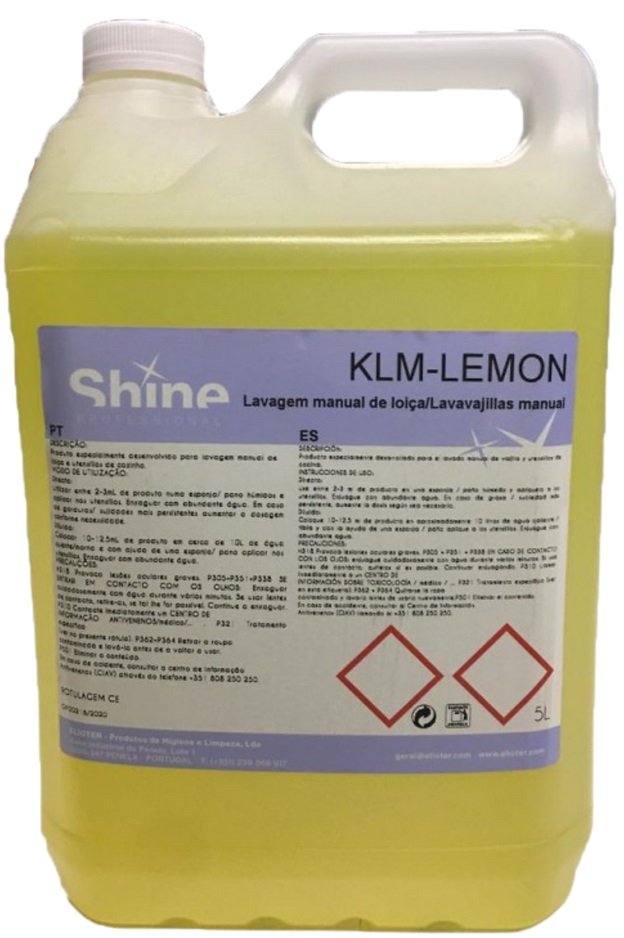 KLM-Lemon, 5 litros: Detergente para lavagem manual de loiça - Limão