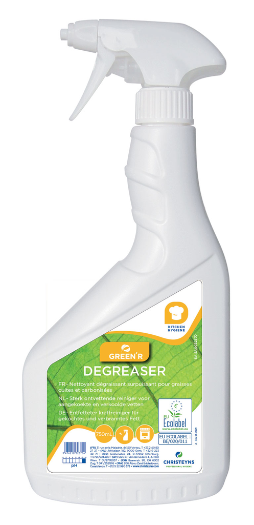 GREEN'R DEGREASER, 750 mL: Desengordurante ecológico para fornos, placas. grill e exaustores