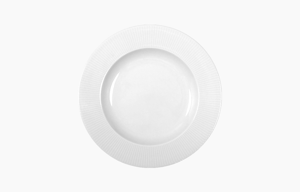 Prato raso branco de 18 cm, Linha Raio (cópia)