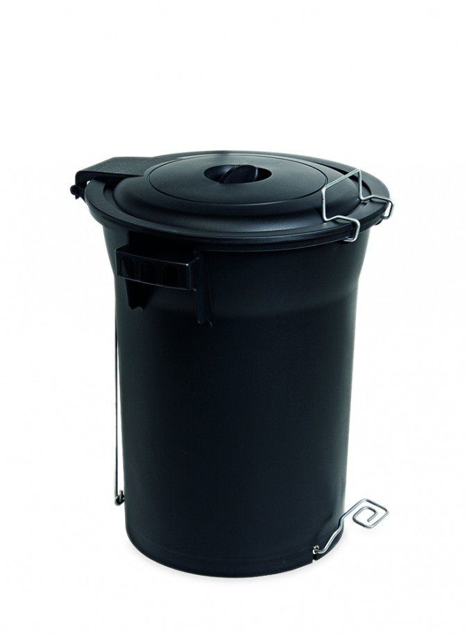 Balde do lixo | Cor preta | Capacidade 50 L | Com Asas de fecho Incorporadas Metálicas| Balde de Lixo com tampa (cópia)