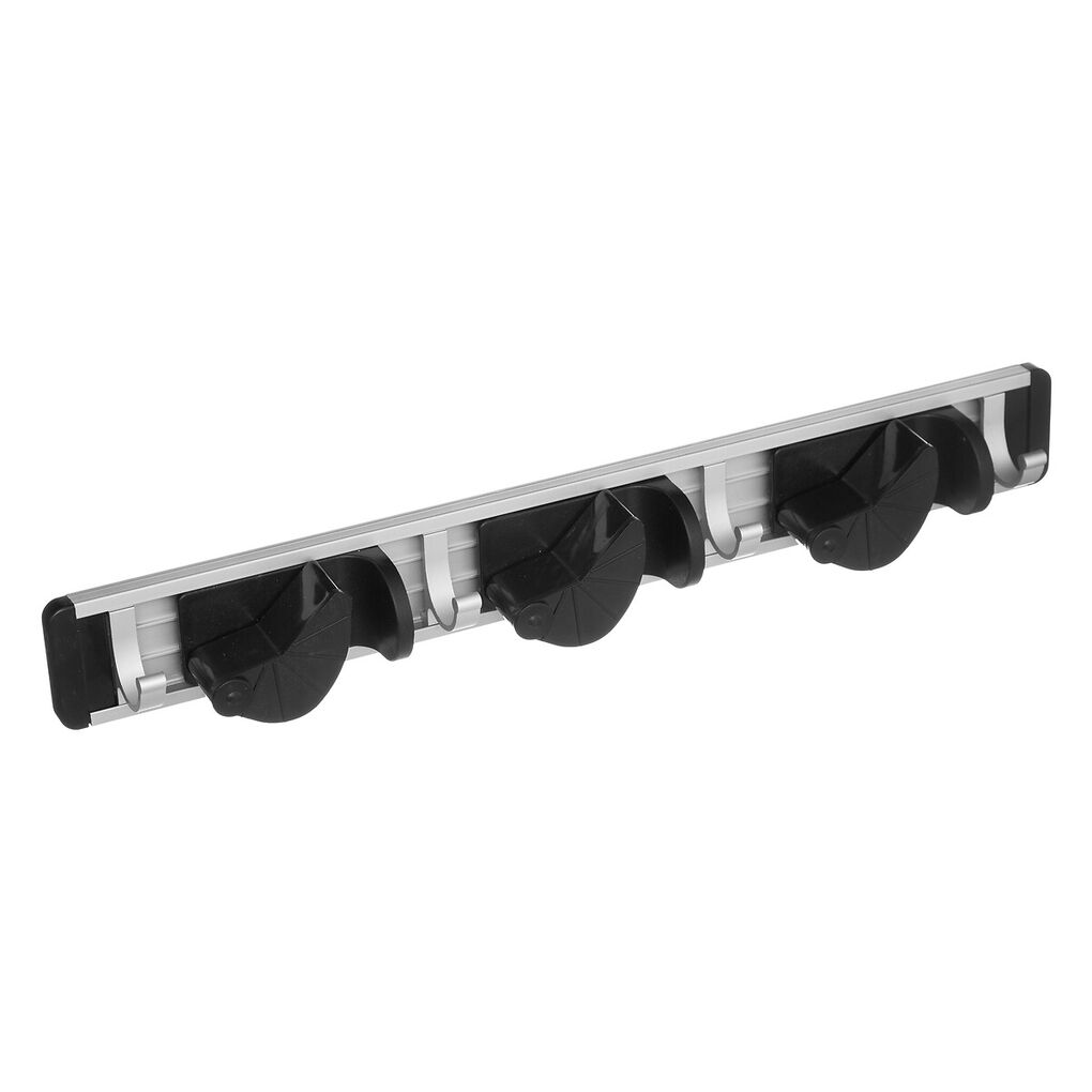 [P4385] Suporte para 3 vassouras em alumínio