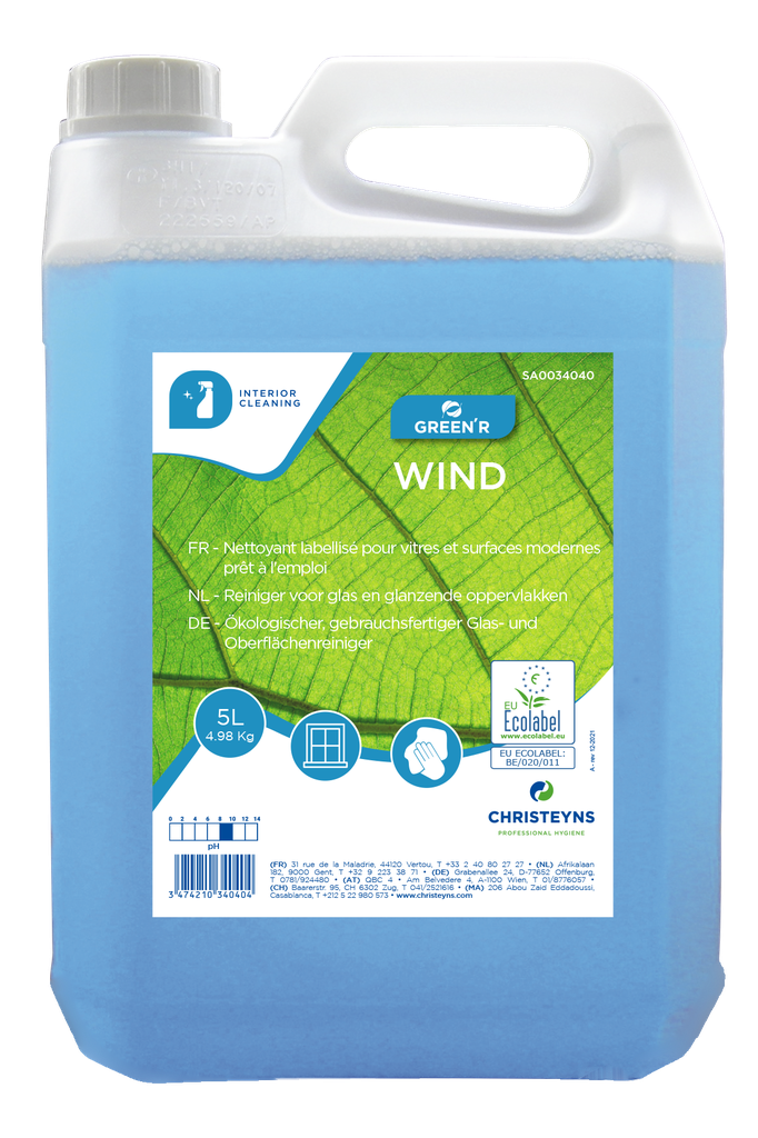 GREEN’R WIND, 5 litros: Limpa-vidros multiusos