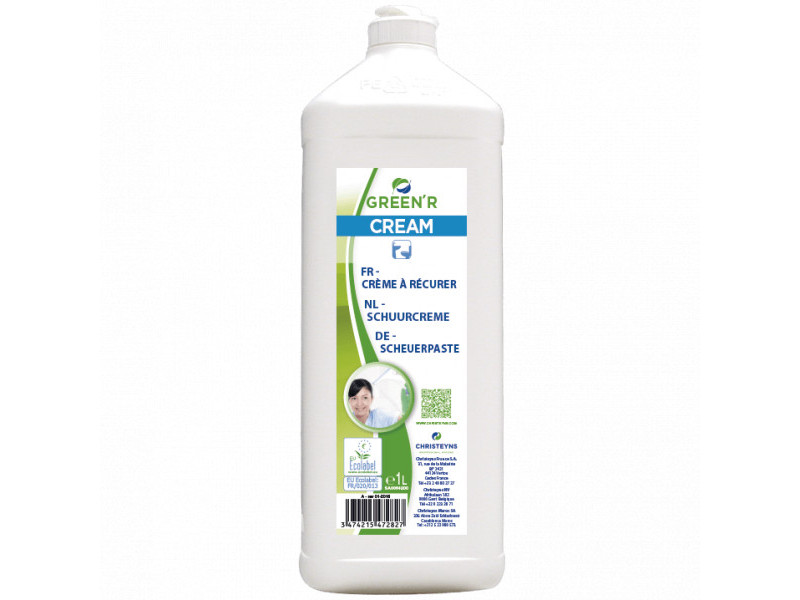 GREEN’R CREAM, 1 litro: Gel polidor com microesferas para multisuperfícies adequado para qualquer metal ou superfícies vidradas