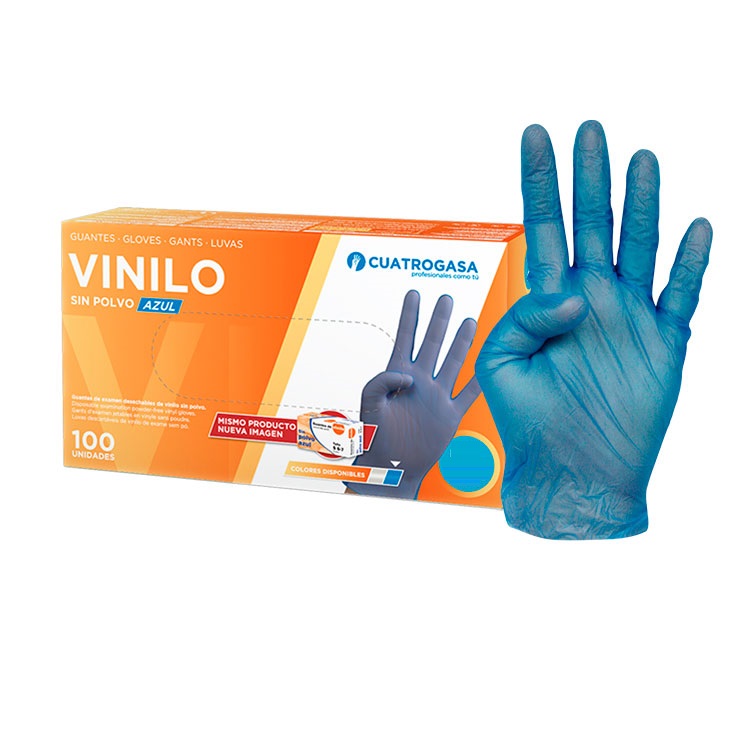 Luvas de Vinil Cuatrogasa sem pó transparente - Tamanho S (Pack 100) (cópia)