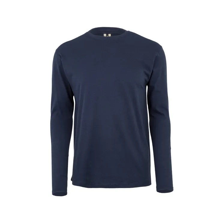 [VELI005545-MK156CV] T-shirt com manga comprida, 100% algodão, 155 gramas, modelo MK156CV - PARADISE I VELILLA (Azul Marinho, S)