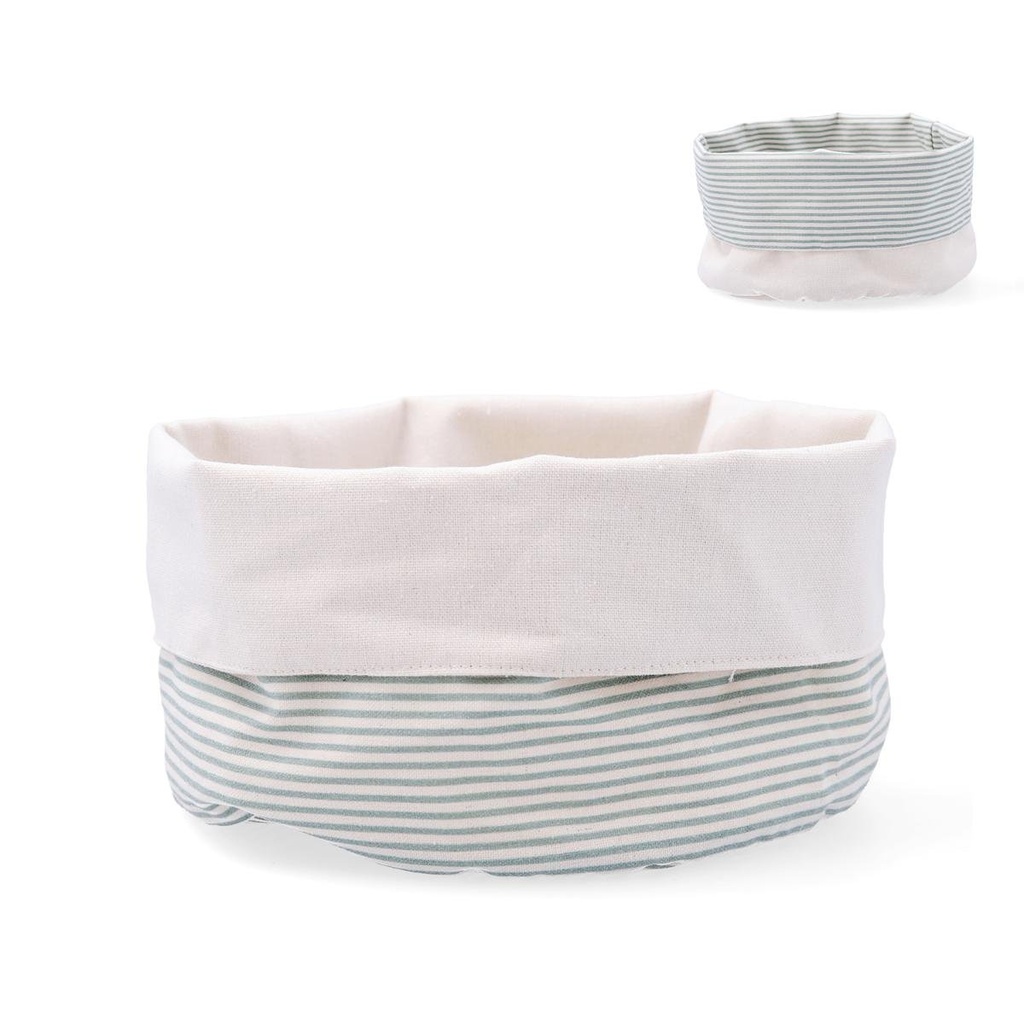 Saco de pão em tecido, modelo OKAPI riscas, 20 cm