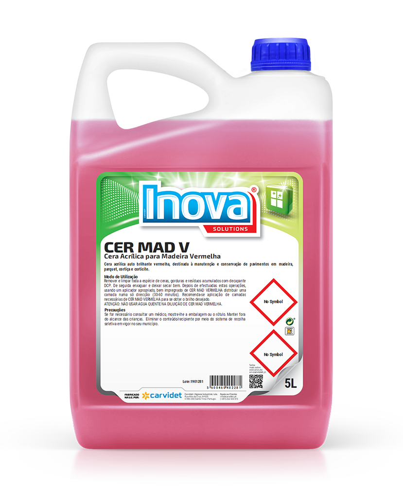 CER MAD A, 5 litros: Cera acrílica para madeiras amarelas I INOVA (cópia)