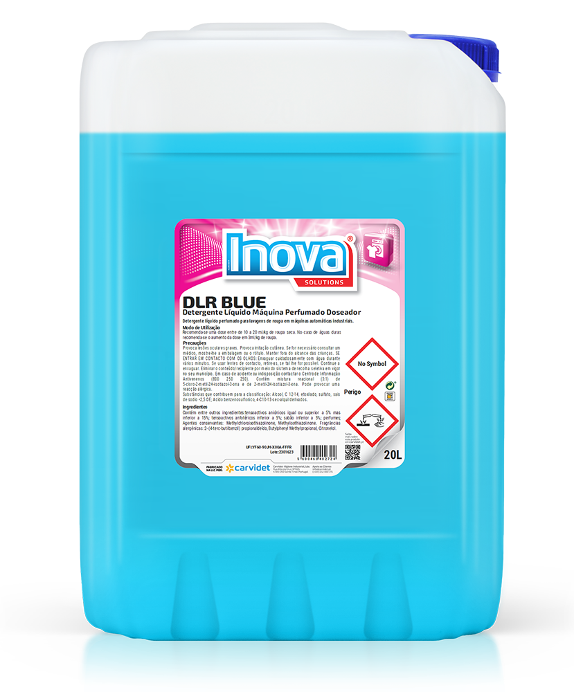DLR BLUE, 20 litros: Detergente liquido perfumado máquina de lavar roupa I INOVA