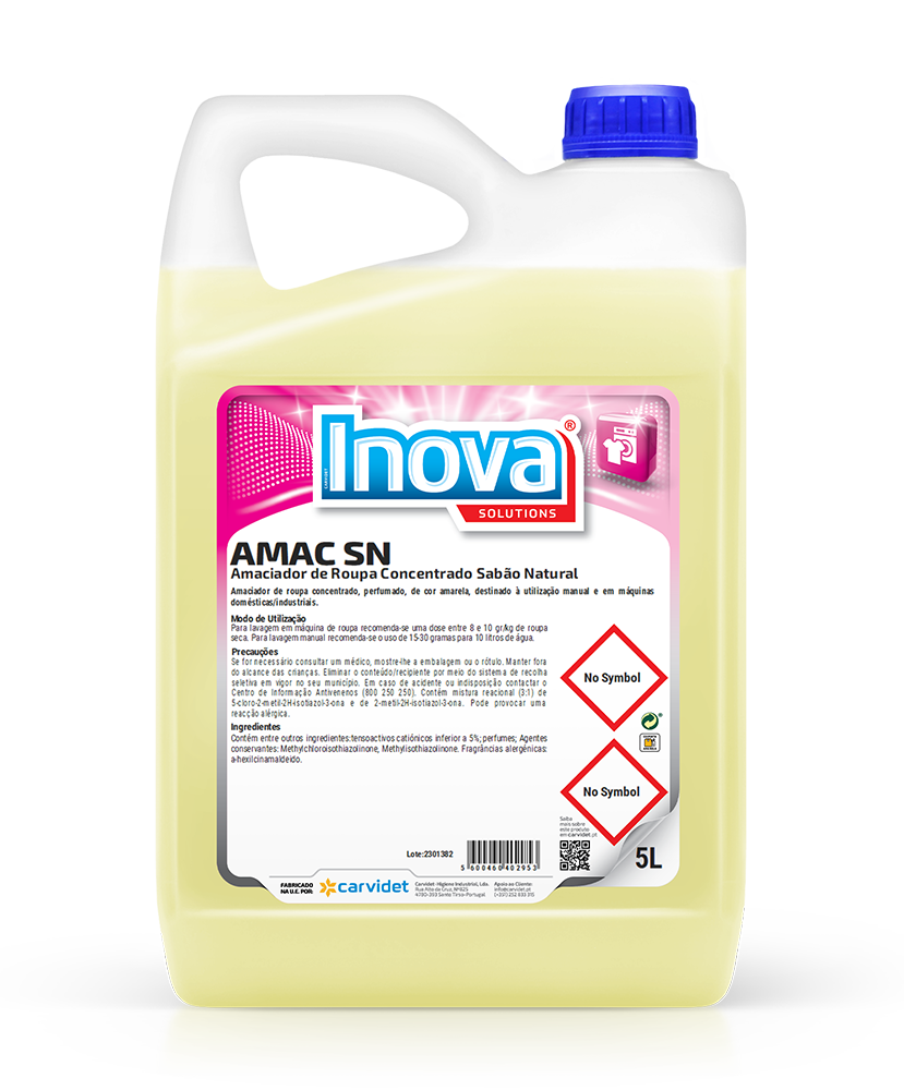 AMAC SN, 20 litros: Amaciador de roupa concentrado sabão natural maquina de lavar roupa I INOVA (cópia)