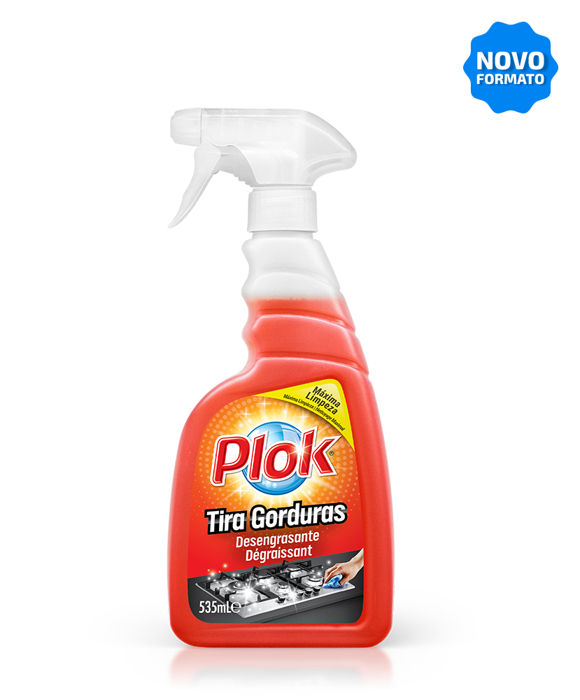 Tira gorduras com pistola, 535 ml: Detergente desengordurante para fornos e fogões I PLOK