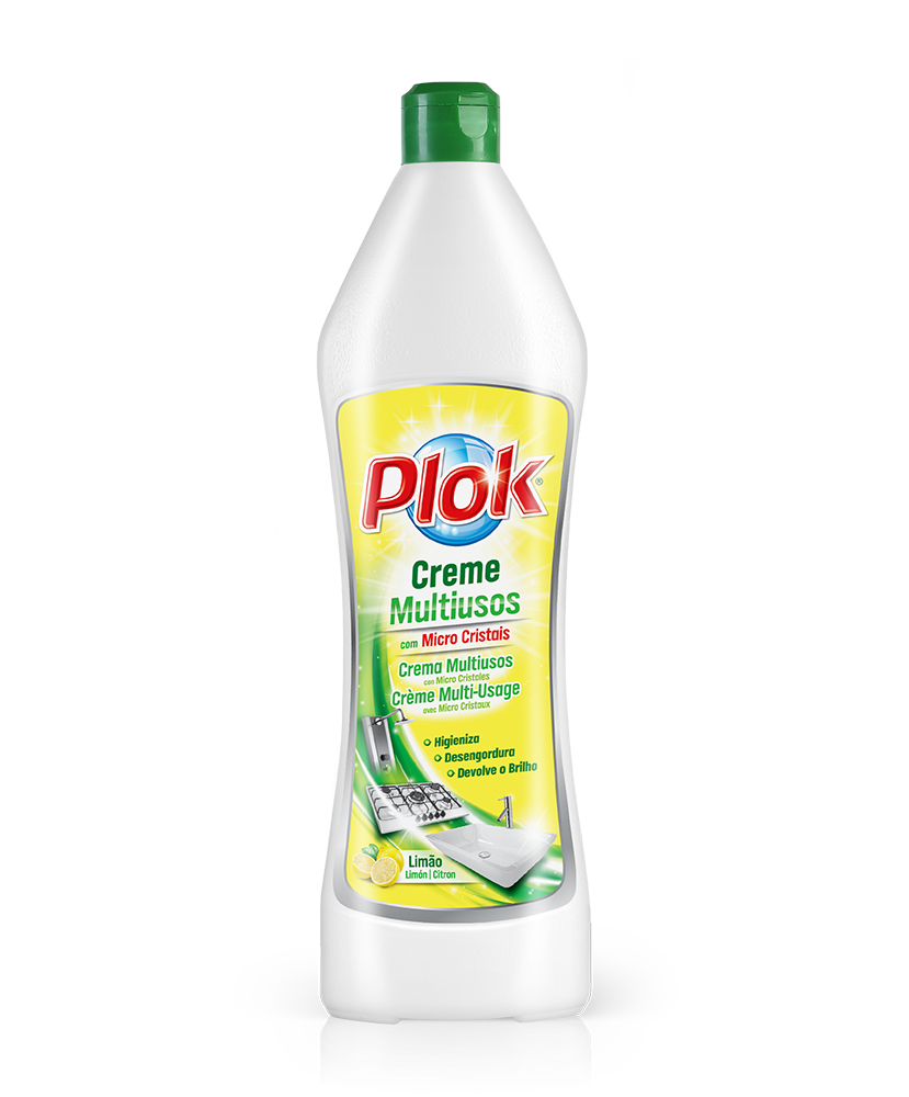 Creme limpeza limão, 750 ml: Creme de limpeza multiusos limão I PLOK