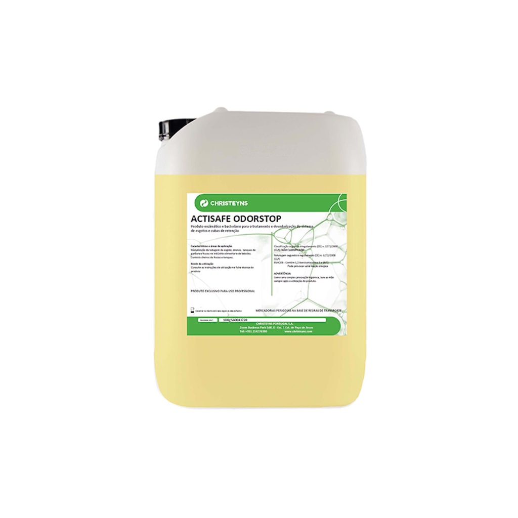 MIDA ACTISAFE ODORSTOP, 10 kg: Detergente enzimático para desbloquear e desodorizar tubos, caleiras e depósitos de gordura /fossas séticas.