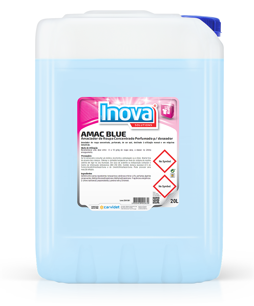 AMAC BLUE, 20 litros: Amaciador de roupa concentrado maquina de lavar roupa I INOVA