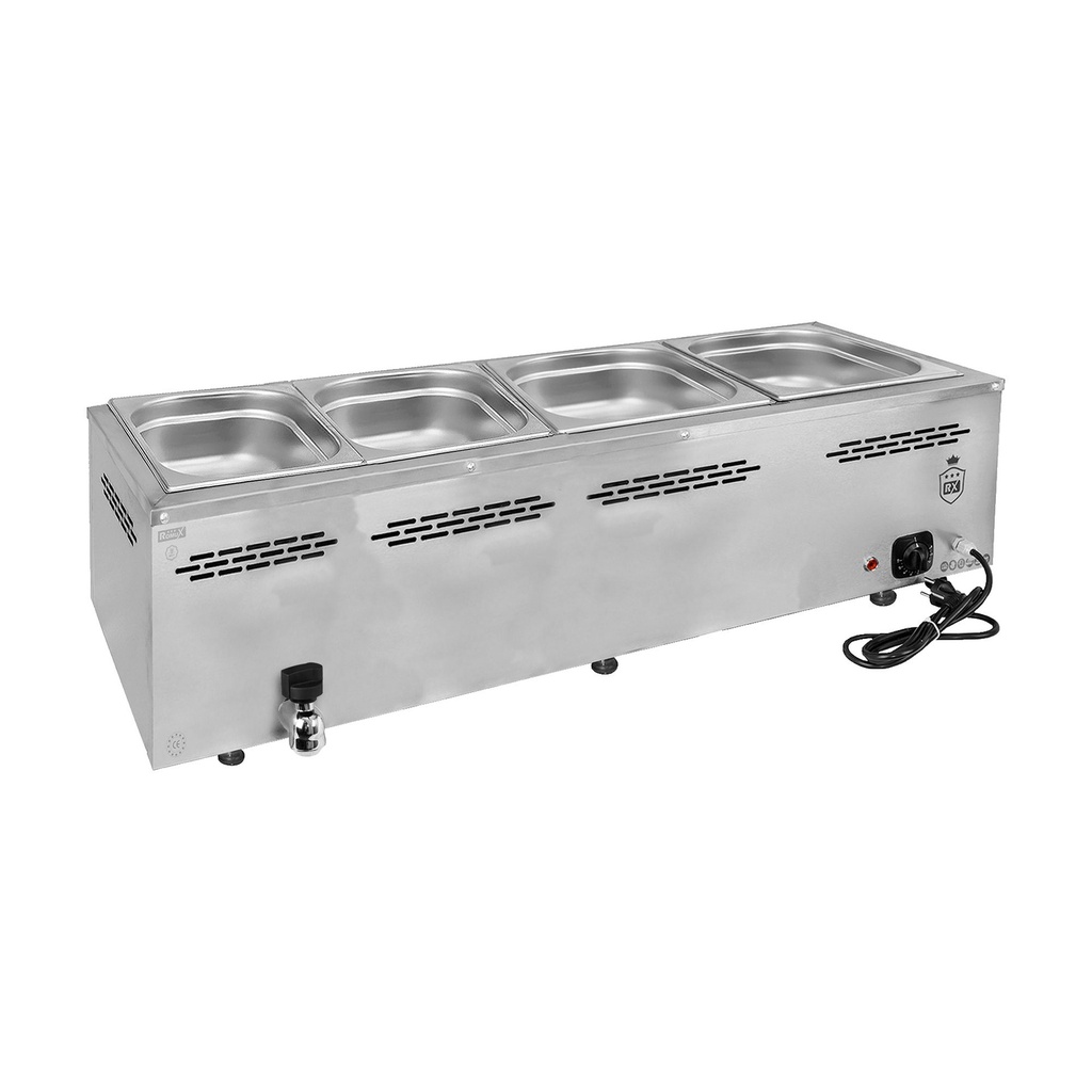 Banhos Maria I 4 cubas GN 1/1 com torneira I Romux