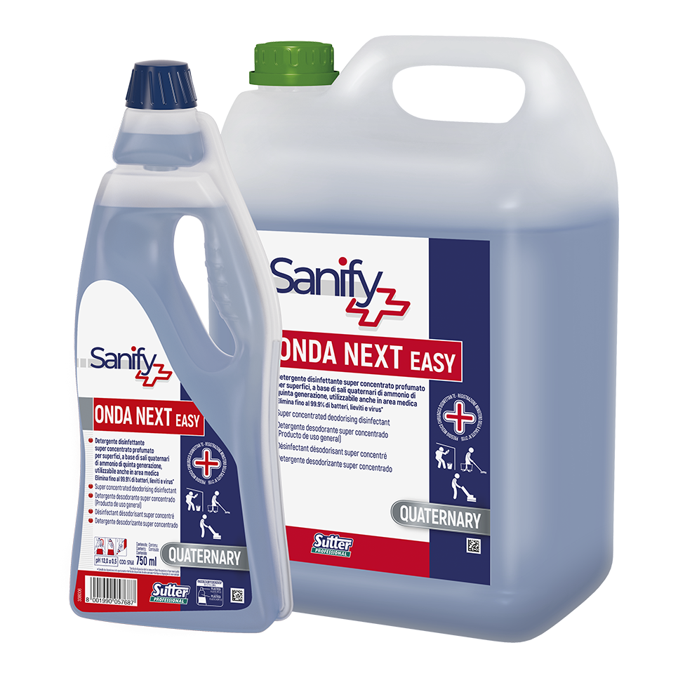 ONDA NEXT EASY, 5 kg: Detergente higienizante desodorizante perfumado I SUTTER