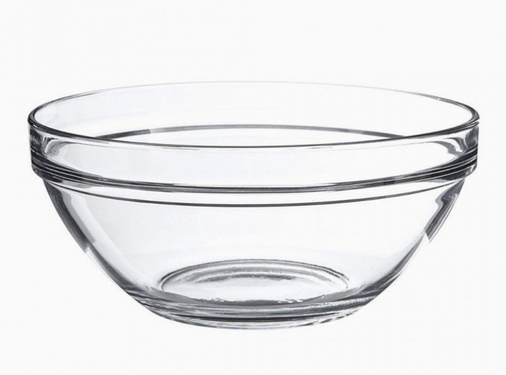 Taça saladeira em vidro transparente, 10,5 cm I Pasabahce