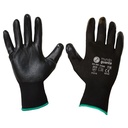 Luvas de suporte poliéster forrada a nitrilo preto, modelo TITAN I MUNDOGUANTE - Tamanho 8 (M)