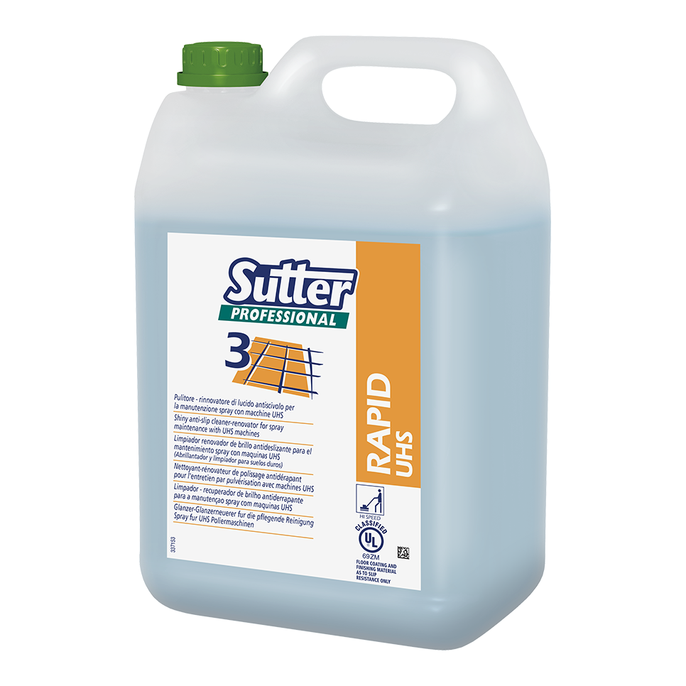RAPID UHS, 5kg: Limpador-renovador de brilho para a manutenção spray com máquinas UHS. Registado UL I SUTTER