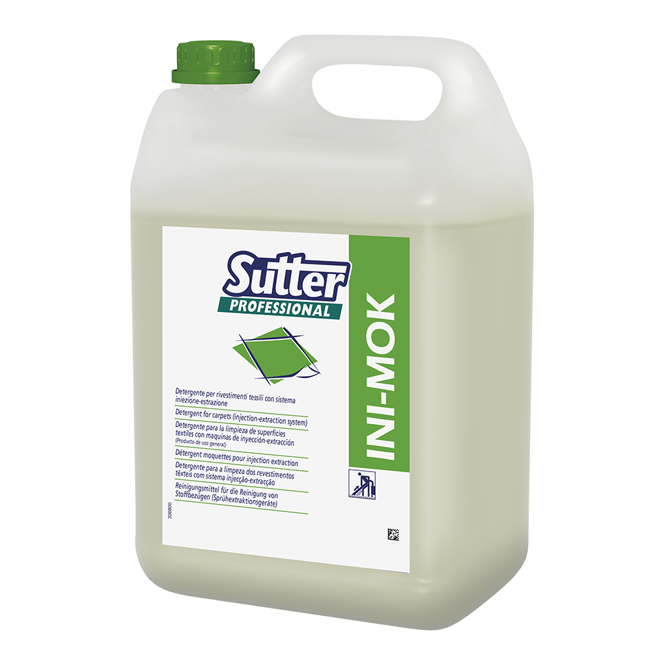 INI MOK, 5kg: Detergente removedor de manchas para alcatifas e tapetes com sistema injecção-extracção I SUTTER