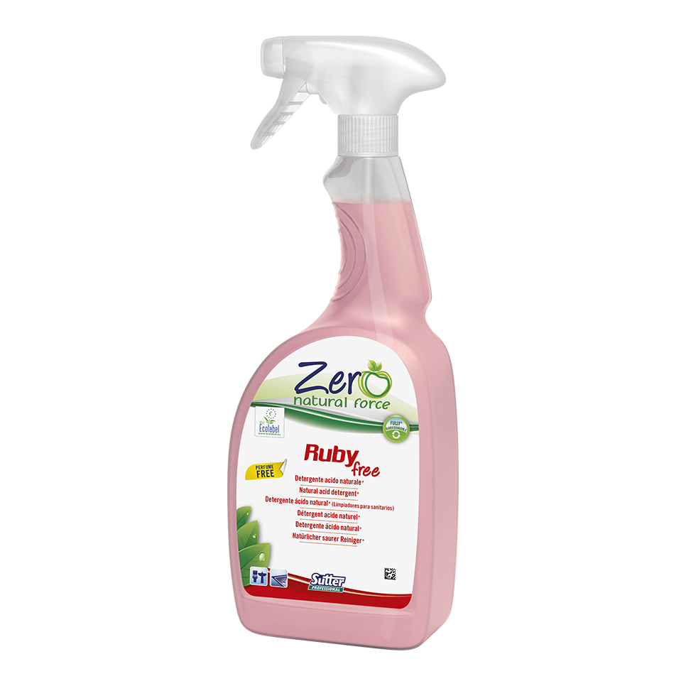 RUBY FREE, 750ml: Detergente anticalcário natural sem perfume I SUTTER