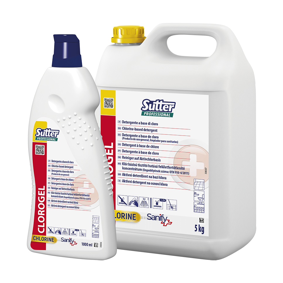 CLORGEL, 5kg: Detergente à base de cloro activo I SUTTER