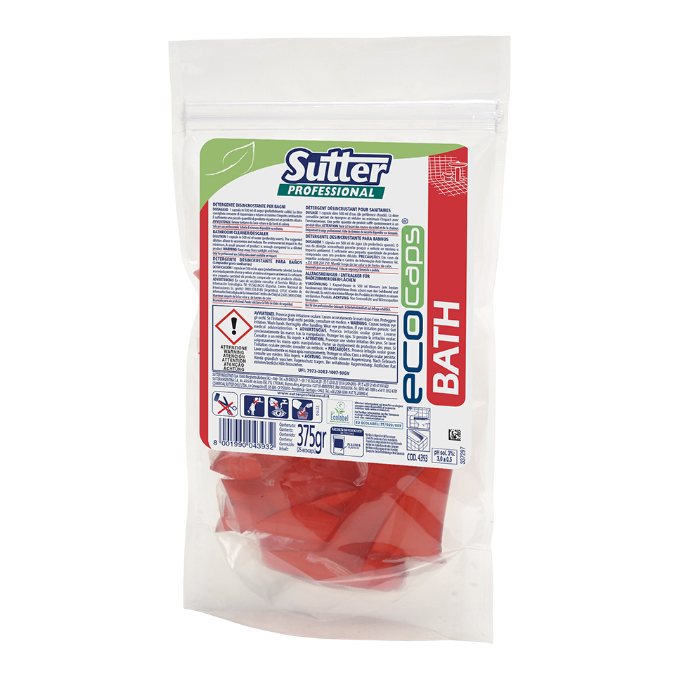 FLOOR MAXI ECOCAPS, 25 unidades: Detergente perfumado para pavimentos em sistema de cápsulas de 15 gr hidrossolúveis I SUTTER (cópia)