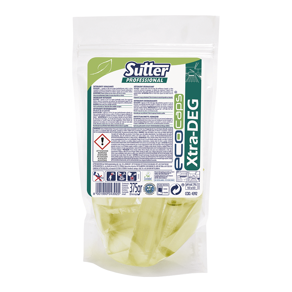 BATH ECOCAPS, 25 unidades: Detergente desincrustante para casas de banho com sistema em cápsulas de 15 gr hidrossolúveis I SUTTER (cópia)