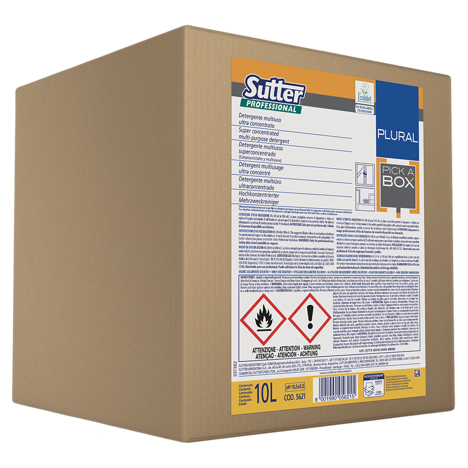 PLURAL 10000ml: Detergente multiúso ultraconcentrado | SUTTER