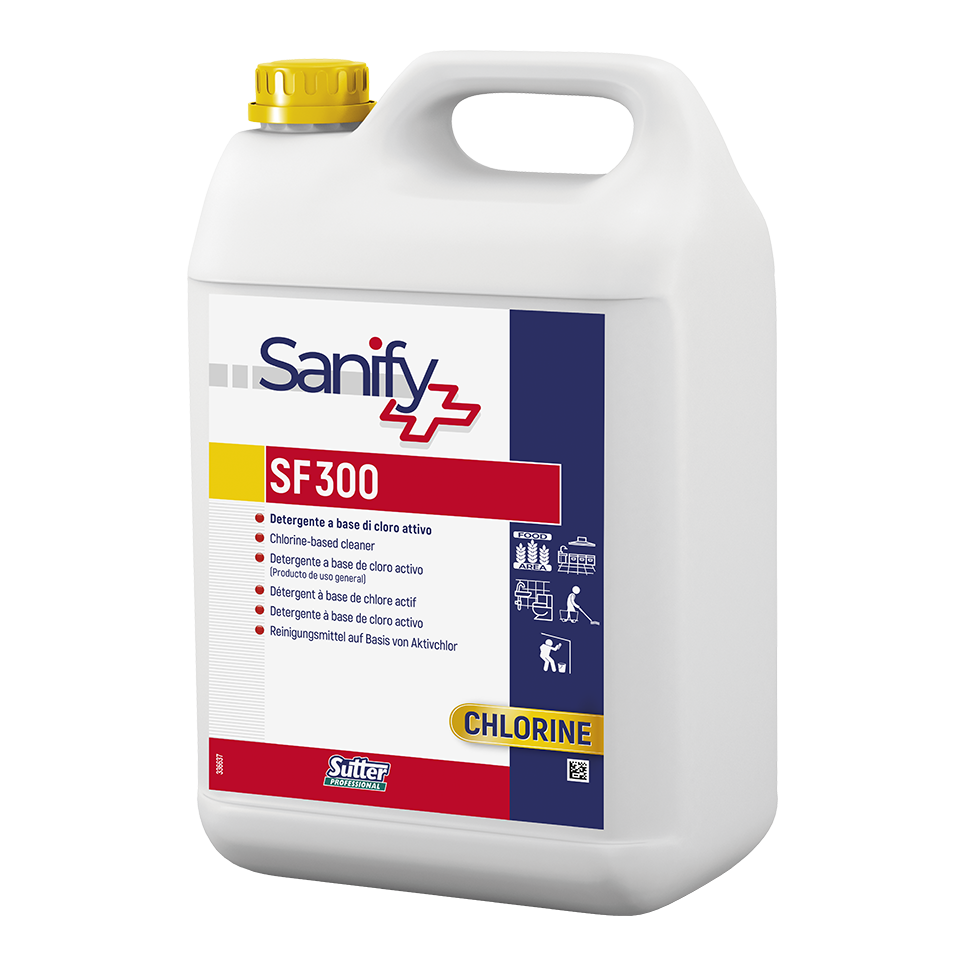SF 300 5kg: Detergente desinfetante a base de cloro activo | SUTTER