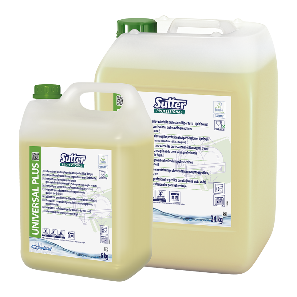 UNIVERSAL PLUS, 24kg: Detergente para máquinas de lavar louça profissionais (para todos os tipos de água) I SUTTER