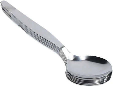 Colher de sobremesa em inox liso, linha modelo II I JOMAFE