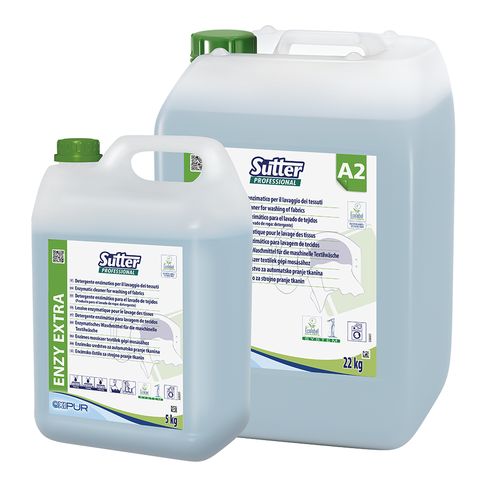 ENZY EXTRA, 22kg: Detergente completo enzimático para lavagem automática da roupa I SUTTER