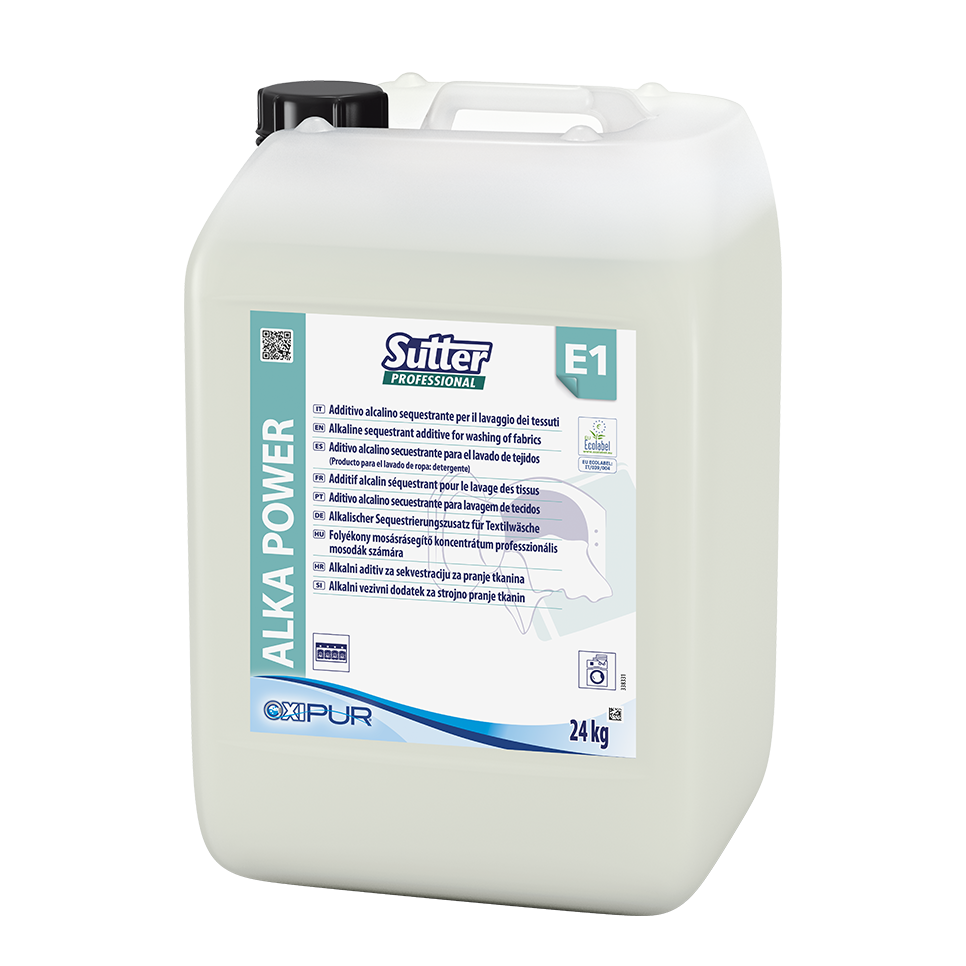 ALKA POWER, 24kg: Aditivo alcalino para lavagem automática de roupa I SUTTER