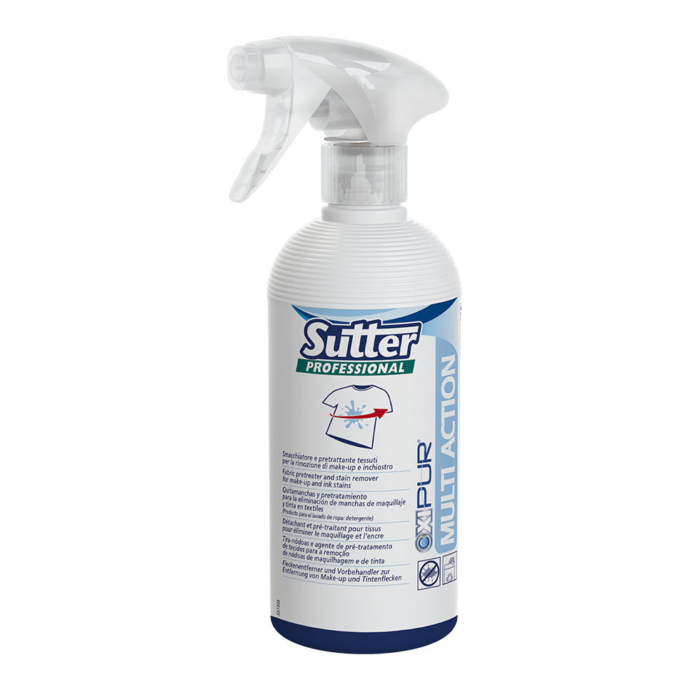 MULTI ACTION, 500ml: Tira-nódoas para a remoção de manchas de cor difícil tal como maquilhagem, tinta ou batom I SUTTER
