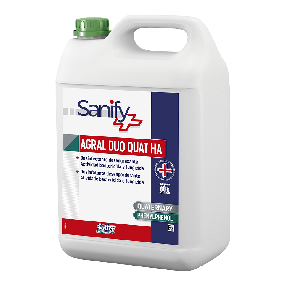 DUO QUAT HA, 5kg: Desinfetante bactericida/fungicida desengordurante I SUTTER