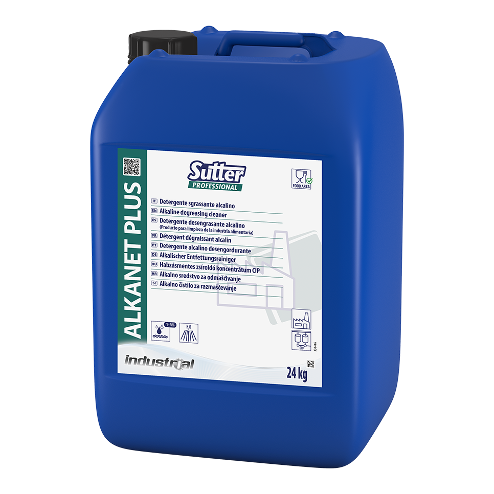 ALKANET PLUS, 24kg: Detergente alcalino desengordurante I SUTTER