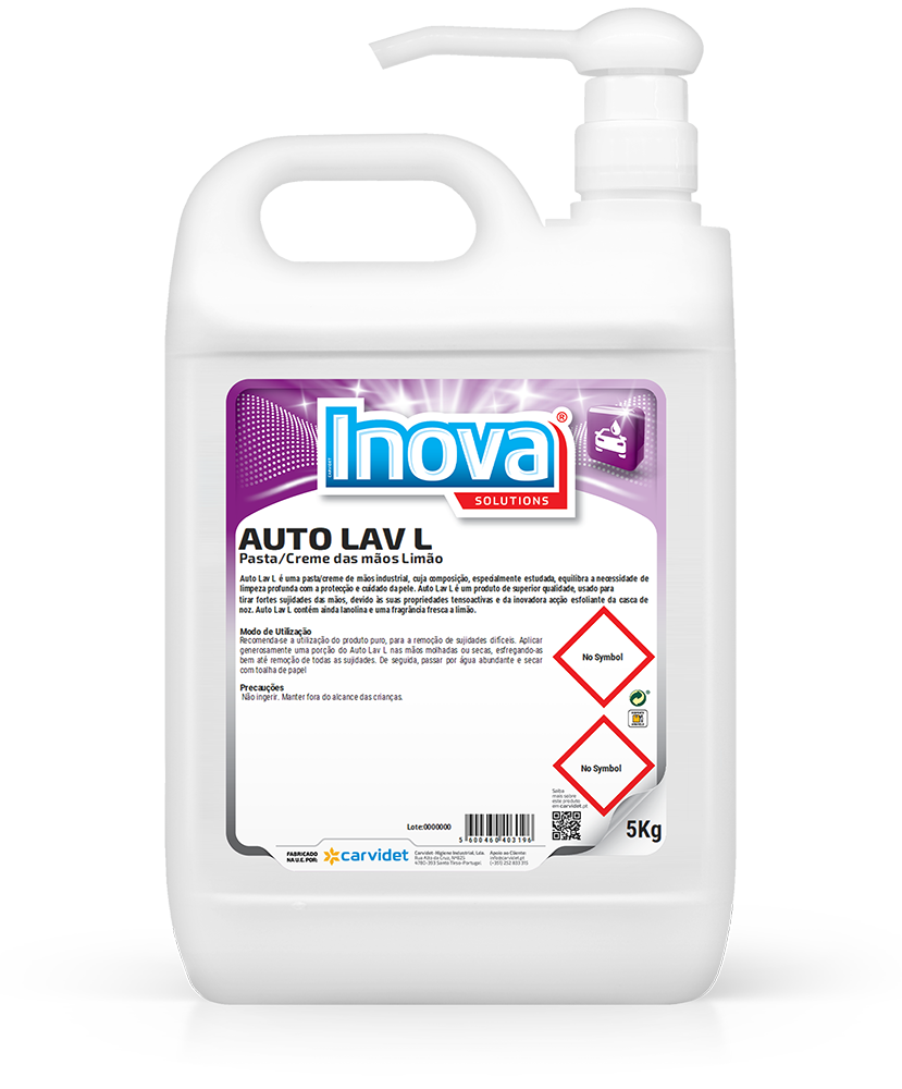 AUTO LAV L, 5 kg: Pasta creme de mãos limão com doseador I INOVA