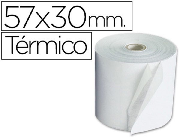 Rolo térmico - Rolos para terminal multibanco 57x30x11 I Caixa de 100 rolos I pack 10 rolos (preço por rolo)