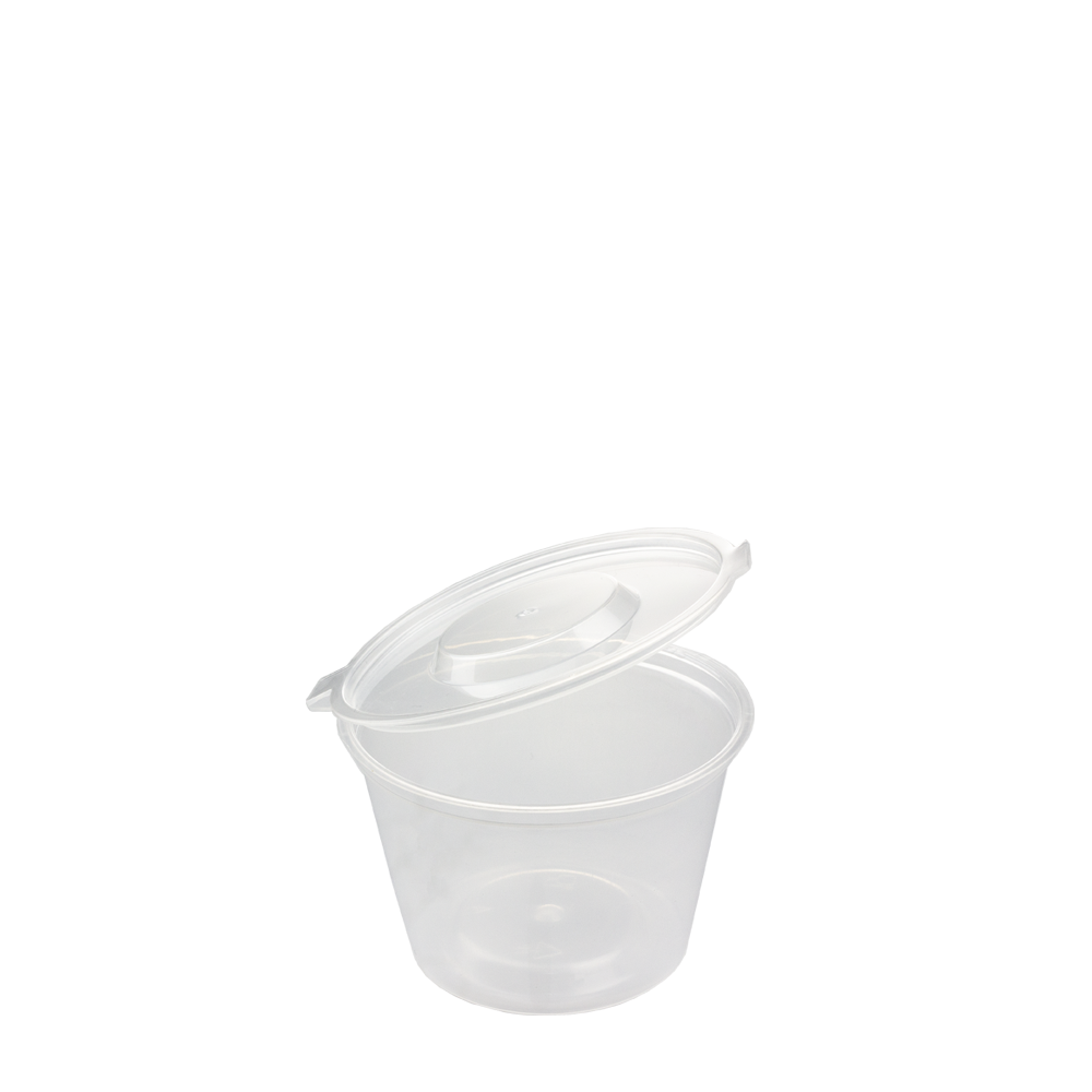 Embalagem com tampa em PP, 120 ml I Caixa de 10x50 I Pack 50 unidades