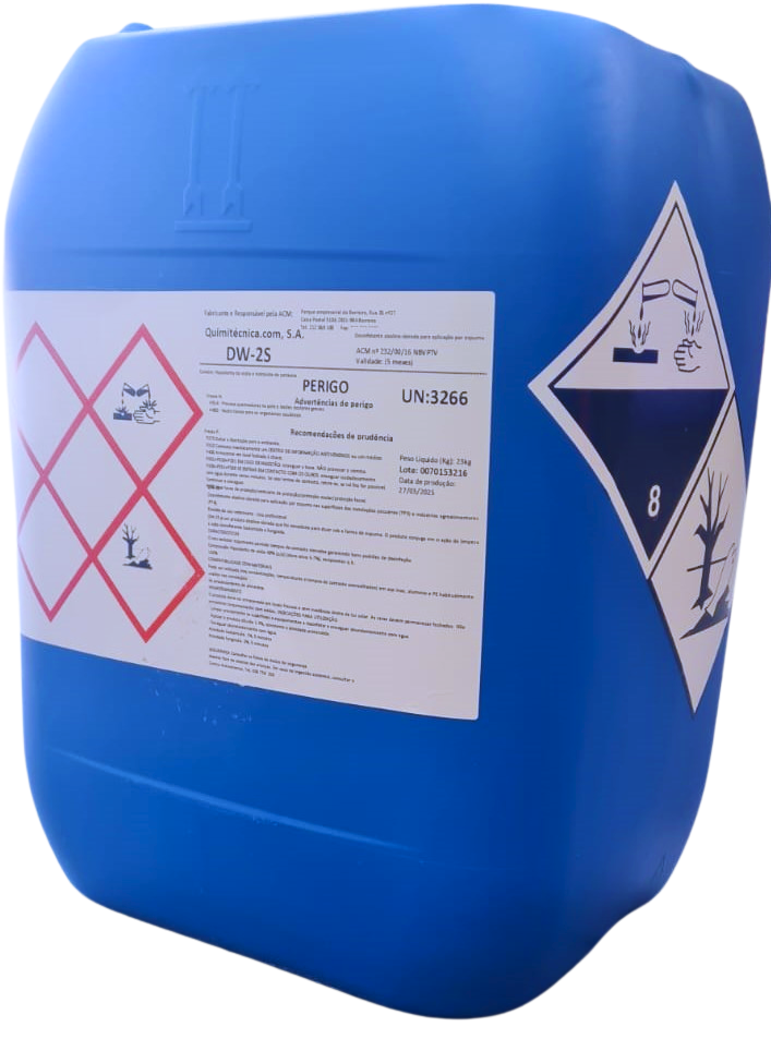 [BRENN008221] DW-2S, 23 kg: Detergente desinfetante alcalino-clorado para aplicação por espuma (Biocida TP4) I BRENNTAG
