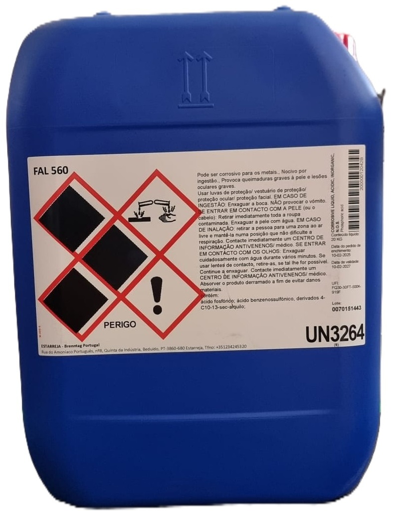 FAL 560, 22 kg: Detergente de base ácida para limpeza por espuma na indústria alimentar I BRENNTAG