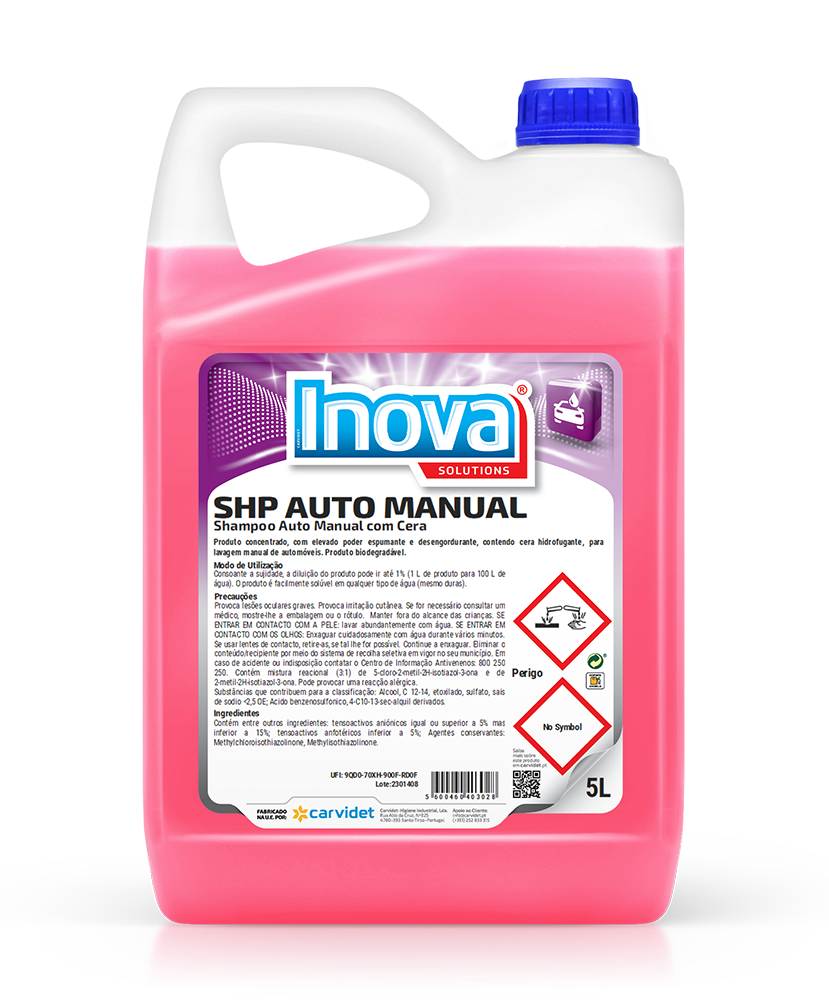 SHP, 20 litros: Shampoo Auto Manual com cera | INOVA