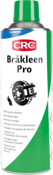 Brakleen Pro, 500 ml: Produto limpeza para peças de travões com uma fórmula baseada em  vários ingredientes ativos para uma remoção eficaz de óleo, gordura, sujidade de tráfego e líquido dos travões. I CRC