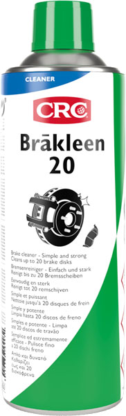 Brâkleen 20 500Ml: Limpador de travões para fácil limpeza de óleo, gordura, sujidade e pó de travões. I CRC
