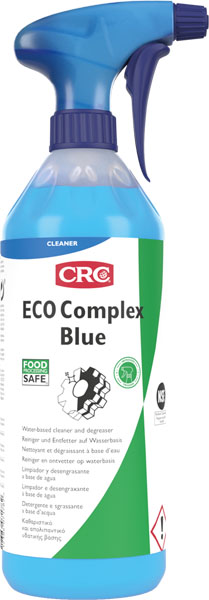 Eco Complex Blue, 1 litro: Produto limpeza não inflamável, de secagem lenta á base de água para contaminantes pesados em áreas de processamento alimentar I CRC