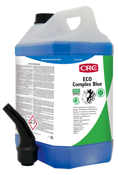 Eco Complex Blue, 5 litros: Produto limpeza não inflamável, de secagem à base de água para contaminantes pesados em áreas de processamento alimentar I CRC
