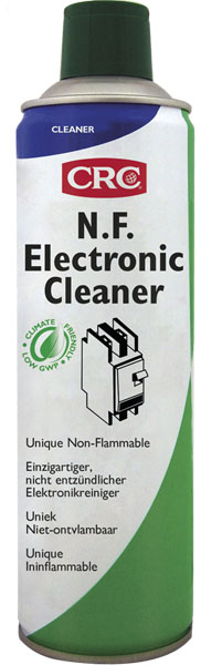 N.F. Electronic Cleaner, 250 ml: Produto limpeza de precisão único, não inflamável, adequado para a limpeza e desengordurante de todos os tipos de contatos e componentes elétricos em que não é desejável uma paragem I CRC