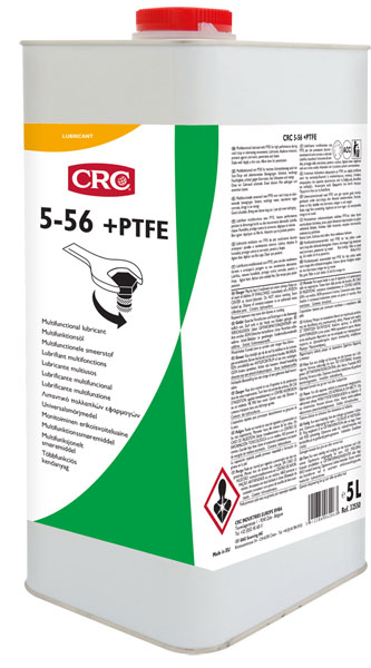 5-56 + PTFE, 5 litros: Líquido de manutenção multiusos para utilização  em aplicações de manutenção exigentes e profissionais I CRC