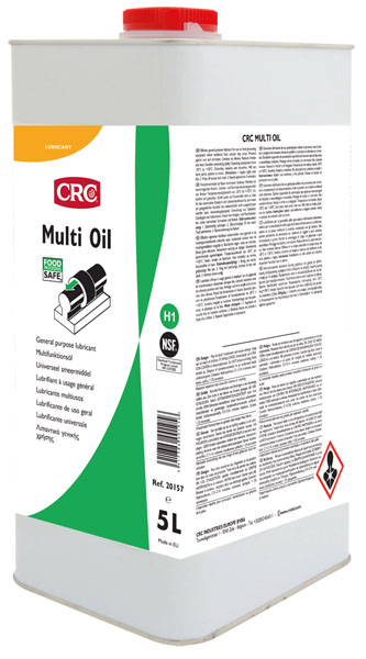Multi- Oil 5litros: Óleo multiusos leve e seguro para processamento alimentar que visa a lubrificação geral I CRC