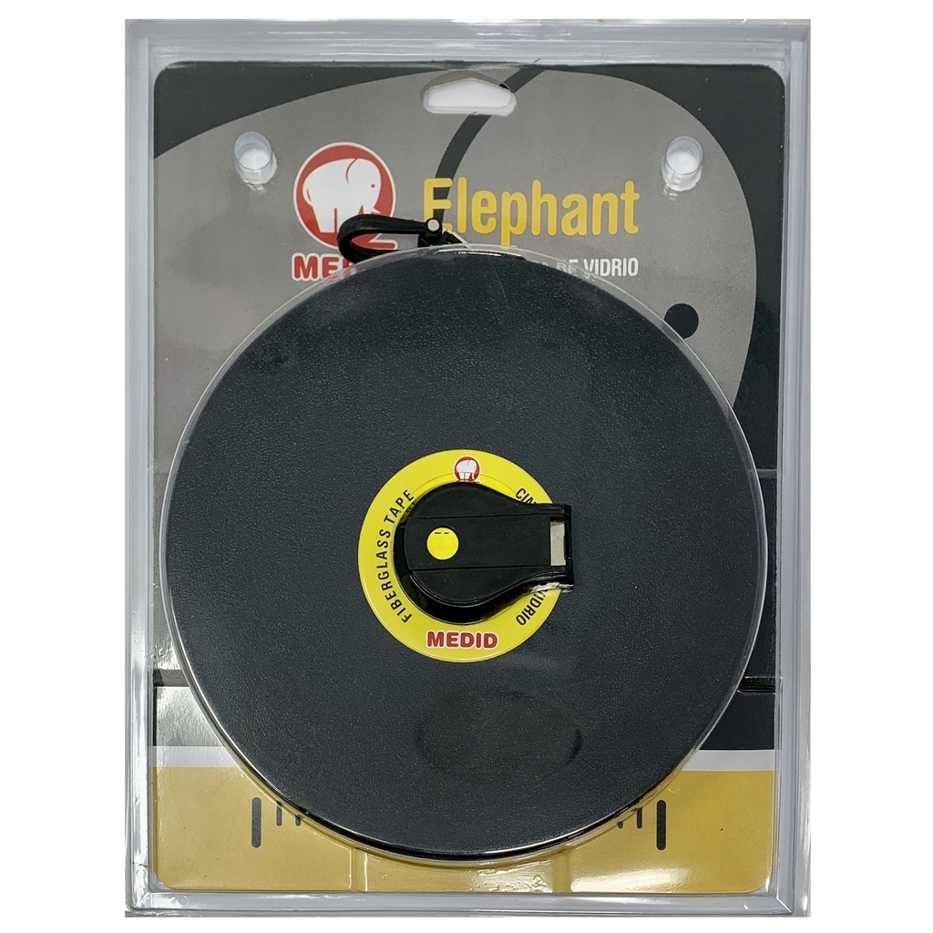 Fita métrica de fibra de vidro fluorescente, 15 metros I Classe III I MEDID